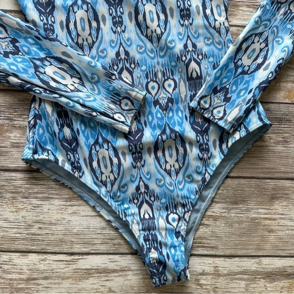 New Sisstrevolution Ikat Nora One Piece Swimsuit Long Sleeve S